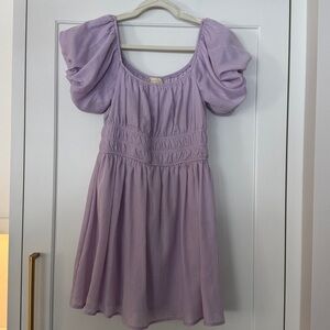 Altar'd State Lilac Puff Sleeve Dress